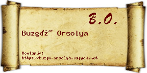 Buzgó Orsolya névjegykártya